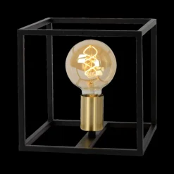 Tafellamp RUBEN 1Del. Zwart/Goud