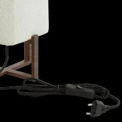 Tafellamp WYN Houtprint/Crème