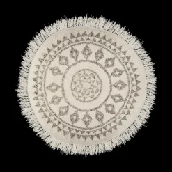 Tapijt BOHMEIM Rond Beige