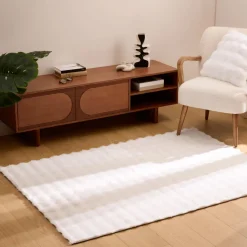 Tapijt ZERFY 120 Poly Wit