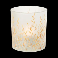 Theelichthouder SALLY Glas Oranje/Transp. XS