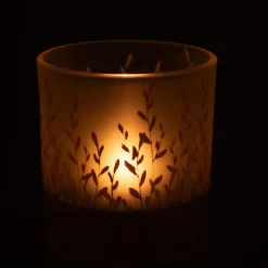 Theelichthouder SALLY Glas Oranje/Transp. XS