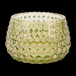 TL-Houder COLZI Glas Groen/Gouden Dots