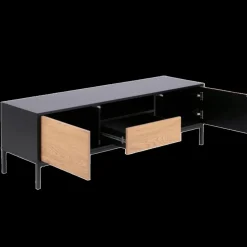 TV-Meubel BOKSKAP Zwart Wild Oak B140