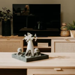 TV-meubel EIVISSA Sonoma Eik/Riet B150