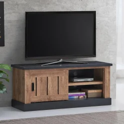 Tv-Meubel KAMIEL Industrial Oak/Rand Zwart