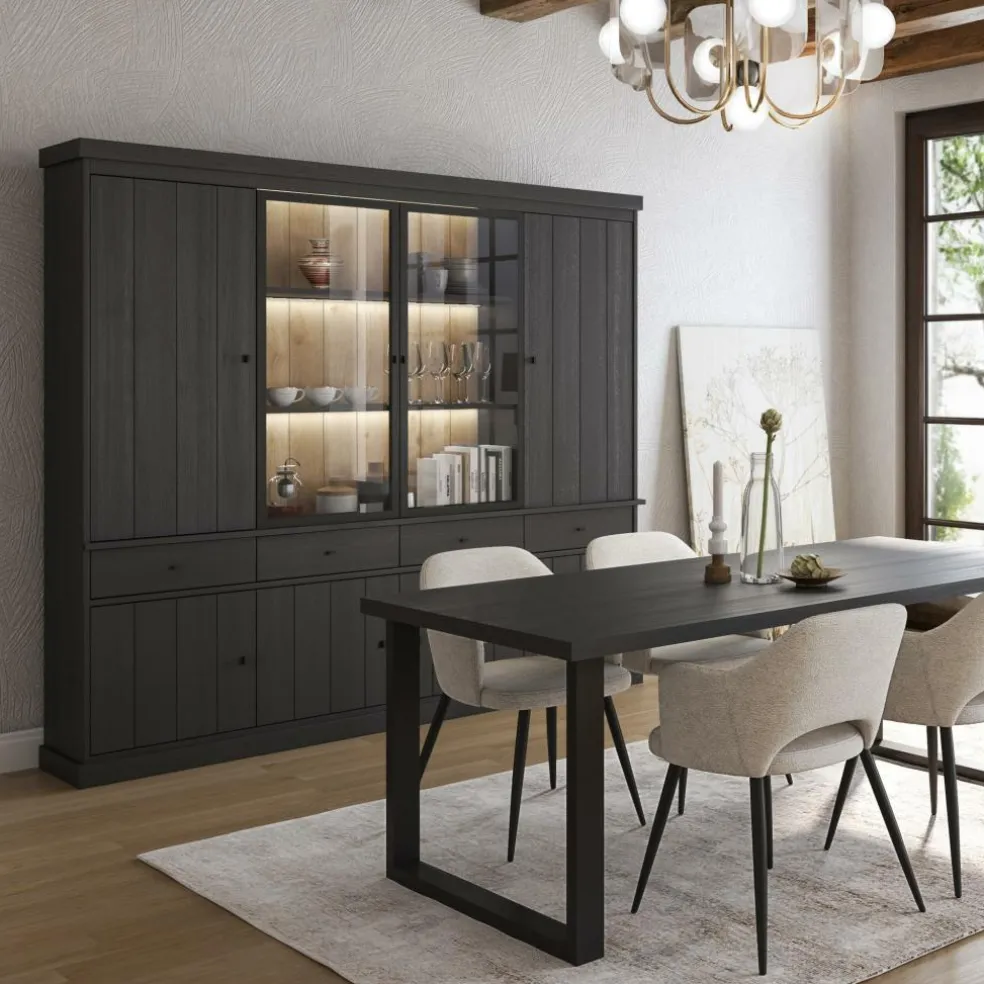 Vitrinekast CASTELLO B240 Zwarte Eik