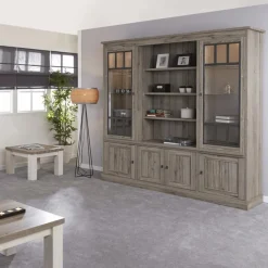 Vitrinekast COTTON Kristal Eik Licht Bruin B215