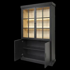 Vitrinekast WINSTON Zwart B122