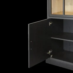 Vitrinekast WINSTON Zwart B122