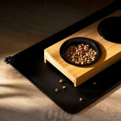 Voederbak HARO 2Del. Zwart/Bamboe