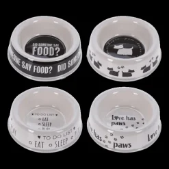 Voederbak PETTY Mel. Ø25 Wit/Zw Ass.