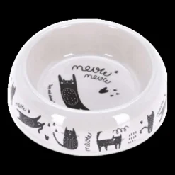 Voederbak PETTY Mel. Ø18 Wit/Zw Ass.