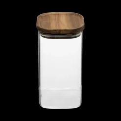Voorraadpot AZIME Glas/Acacia 1,3l