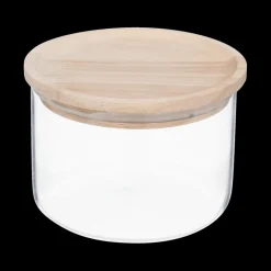 Voorraadpot BJORN Glas Hout 330ml
