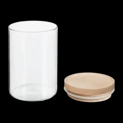 Voorraadpot BJORN Glas Hout 600ml