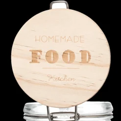 Voorraadpot HOMEMADE 1.5l Glas/Hout