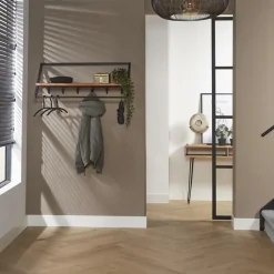 Wandkapstok legger/6 haken/stang, B100-H38-D32