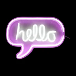 Wandlamp HELLO Acryl Roze/Wit