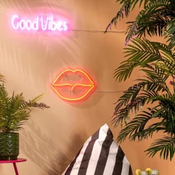 Wandlamp LIPS Neon Rood