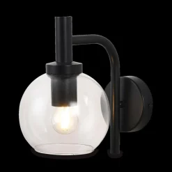 Wandlamp OSIRA Zwart/Glas Helder