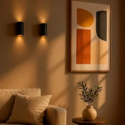 Wandlamp SOKA Metaal Zwart