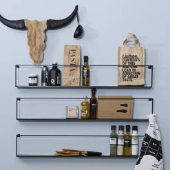 Wandplank AUSTRIAN 100x16, Zwart