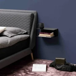 Wandplank (Metaal Zwart), B35-H14-D20