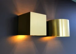 Wandspot XIO Rond Mat Goud