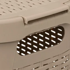 Wasmand CORBIA 40L m/Deksel Linnen