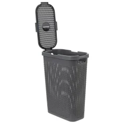 Wasmand CORBIA 40L M/Deksel Grijs