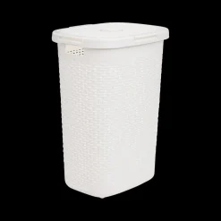 Wasmand CORBIA 60L M/Deksel Wit