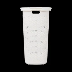 Wasmand CORBIA 60L M/Deksel Wit