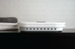 Wasmand LAUNDRIK Plooibaar Wit/Grijs