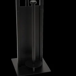 Wc-Borstel/Papier Houder LINZO Met. Zwart