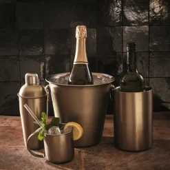 Wijnkoeler PEARLIO Schuin Brushed Goud