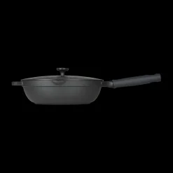Wokpan ZANDER Ø28 met Deksel Zwart