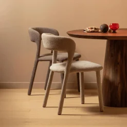 Woood Stoel NOBLE Stof Zand