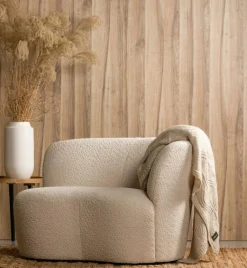 Zitbank links ANDRIS Bouclé Crème